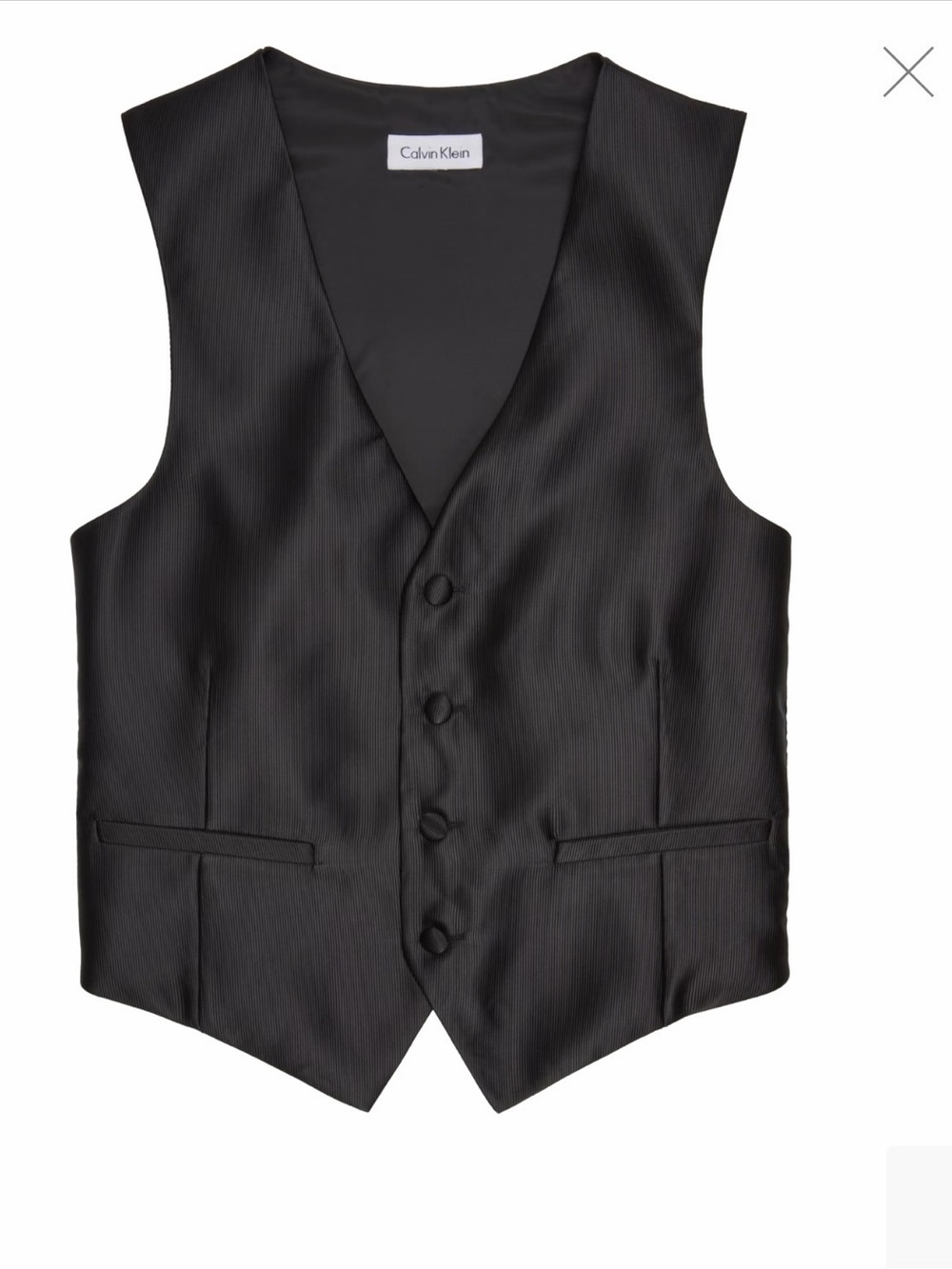 Calvin Klein Black Men’s Formal Vest - Sleek Button Front